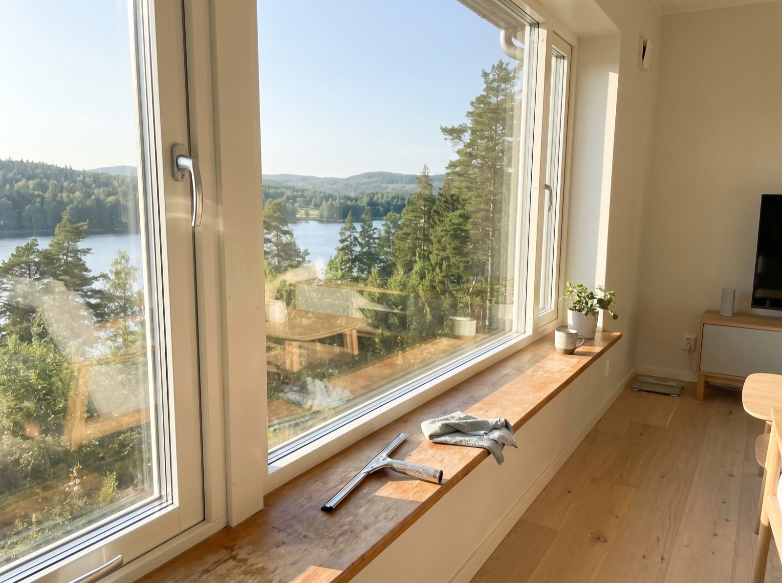 Fönsterputs med spegelblankt resultat